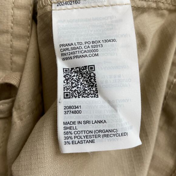 Prana Palisades Ripstop Utility Pant Women 12 Sandstone 33" Relaxed Straight Leg - Picture 8 of 13